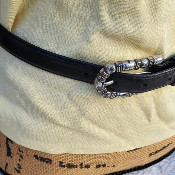 Brighton black leather belt - Picture 3 of 8